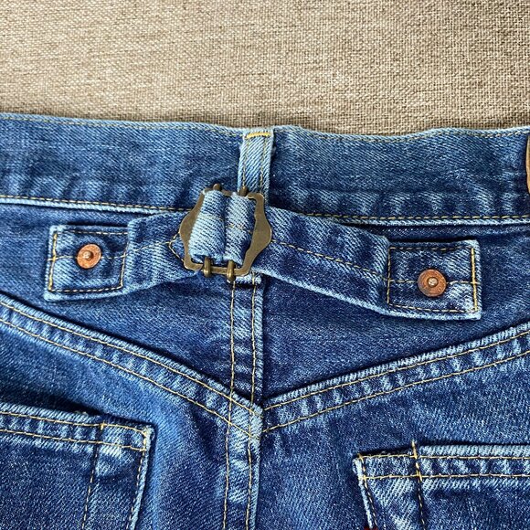 Vintage Levi's 702 XX Selvedge Denim Jeans Men's W32 Big E Buckleback Japan - Picture 7 of 16